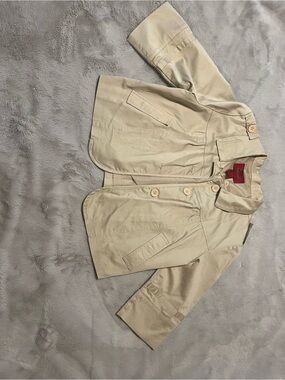 Paris Blues Cream Cropped Button Jacket